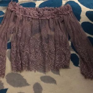 Dark purple lace shirt